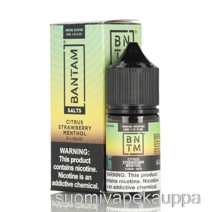 Vape Nesteet Sitrushedelmien Mansikka Mentolisuolat - Bantam Vape - 30ml 18mg